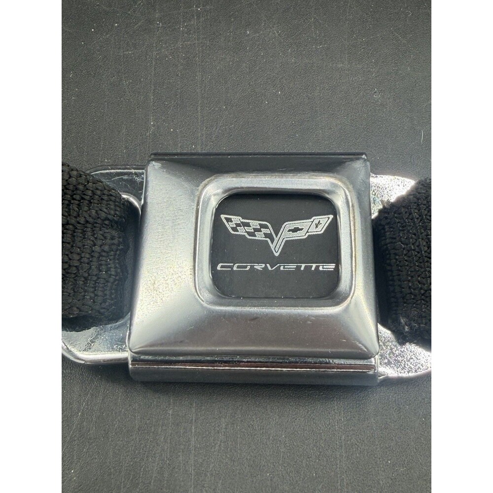 Buckle-Down TE827 Corvette TRW RCF-67 Lap Belt Mens Size 36 Auto Belt Buckle